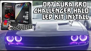 OPT7 Aura Pro Halo LED Light Kit Install on a 2020 Dodge Challenger  #OPT7 #AuraPro #black_pearl_828