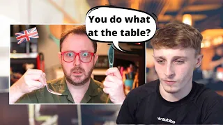 British Guy Reacting to 5 Ways British and American Meal Etiquette is Very Different