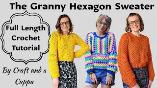 Crochet Tutorial For A Granny Stitch Hexagon Sweater