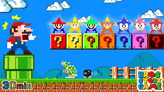 Super Mario Bros. but there are MORE Custom Super Star All Characters!... | Bros Game Story