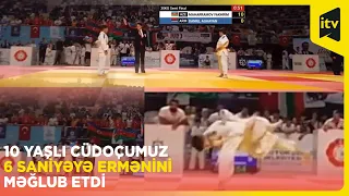 Azərbaycanlı idmançıdan erməniyə cüdo dərsi