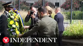 Watch again: Zelensky takes part in wreath-laying ceremony at Pentagon