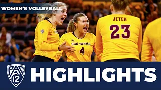 No. 21 Arizona State vs. No. 3 Stanford Women's Volleyball Highlights | 2023 Season