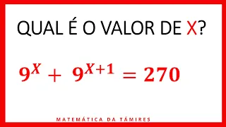 IMPERDÍVEL 😳, EQUAÇÃO EXPONENCIAL! @MatematicadaTamires