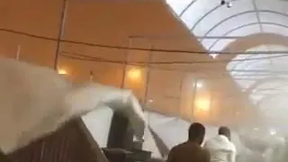 Heavy wind in mina hajj night Saudi Arabia 2018