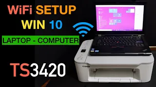 Canon Pixma TS3420 Setup Windows Laptop / Computer, Wireless WiFi Setup.