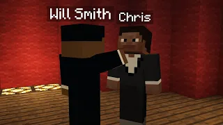 Will Smith smacks Chris Rock in minecraft xD