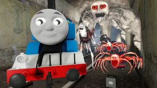 Building a Thomas Train Chased by Cursed Thomas and Friends in Garry's Mod