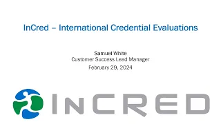 NAIA InCred Webinar - International Credential Evaluations