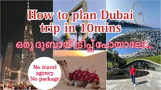 ദുബായ് ട്രിപ്പ് എങ്ങനെ പ്ലാൻ ചെയാം ?! How I went to Dubai explained in 10mins