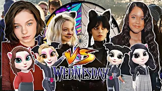 My Talking Angela 2 🔥/ Wednesday Addams And Jenna Ortega VS Enid Sinclair And Emma Myers Vs Angela 😍