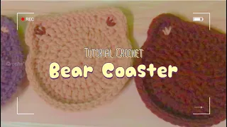 *tutorial* crochet bear coaster 🐻 only in 10 minutes // beginner friendly, step-by-step