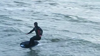 RAW session clips//Foil surfing in a brutal winter storm