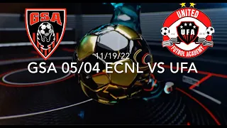 11/19/22 GSA 04/05  ECNL VS UFA