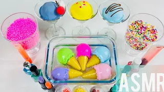 ICE CREAM Clay Slime Mixing Random Into Clear Slime! Satisfying Slime Video ASMR