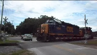 CSX Locomotives Fly By