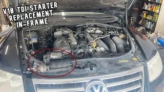 Replacing the starter on a V10 TDI - In-Frame
