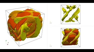3D phase field simulation of martensitic transformations