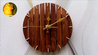 Diy Wall Clock From Scraps Of Wood | Wall Clock Design Ideas | Pacific DIY