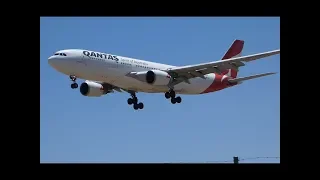 CLOSE UP Qantas Airbus A330 Takeoffs & Landings at Adelaide Airport *RARE*
