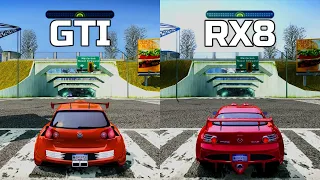 NFS Most Wanted: Volkswagen Golf GTI vs Mazda RX8 - Drag Race