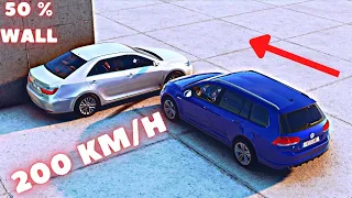 Toyota Camry VS Volkswagen Golf 💥 200 KM/H 💥 BeamNG.Drive CRASH test