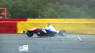 Spa-Francorchamps GP3 flying crash 2014