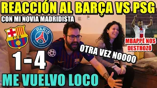 HINCHA del BARÇA REACCIONA al BARÇA 1-4 PSG - EXPLOTO por la HUMILLACIÓN - MBAPPÉ HAT-TRICK