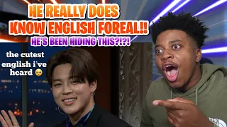 HE'S BEEN HIDING THIS THE WHOLE TIME?!?! | JIMIN IS SECRETLY FLUENT IN ENGLISH!!