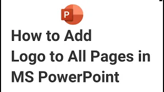 How to Add Logo to all Pages in Microsoft PowerPoint | #mspowerpoint