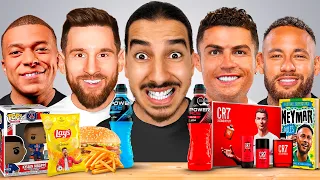 JE TESTE LES PRODUITS DE FOOTBALLEURS ! ( RONALDO , NEYMAR , MBAPPÉ...)