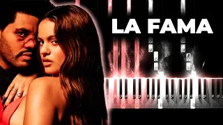 ROSALIA - LA FAMA -The Weeknd piano karaoke instrumental cover