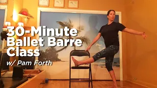 30-Min Ballet Barre Follow Along Class w/ Pam Forth (Part 1)