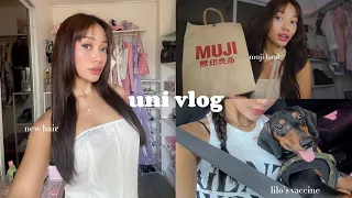 UNI VLOG: new hair, life update, LOTS of hauls 🛍️, online classes