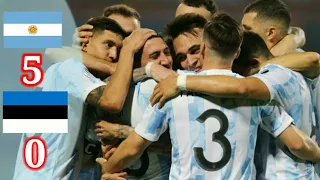 Argentina vs Estonia 5-0 Extended Highlights & All Goals 2022|HD#argentina #estonia