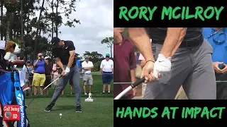 2018 RORY MCILROY HANDS AT IMPACT DRIVER GOLF SWING 1080 HD