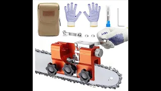 TEST of Hyceker Chainsaw Sharpener - Hand-Cranked Tungsten Carbide Burr File, Gloves and Carry Case