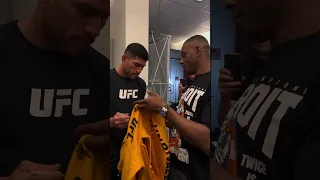 ALEX PEREIRA AND JAMAHAL HILL MEET BEFORE UFC 300