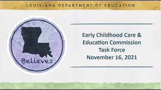 ECCE Commission Task Force Meeting, 11.16.21