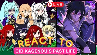 The Eminence in shadow react to cid kagenou’s past life as sasuke uchiha | Gacha life | Naruto