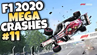 F1 2020 MEGA CRASHES #11
