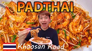 PAD THAI KHAOSAN ROAD!!🔥The Best Place to be for a Street Food in Bangkok, Thailand🇹🇭