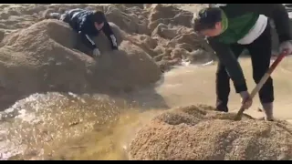 Kids make giant dam and create huge waterfall