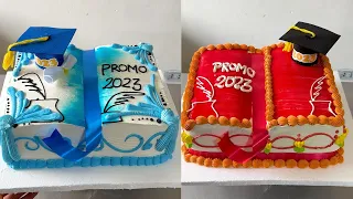 tutorial on how to decorate cakes for graduation in book form | book cakes for promotion