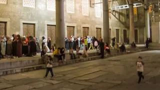 The Blue Mosque (women area) During Ramadan in Istanbul Turkey (Sultan Ahmed Mosque)