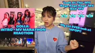 MY 1ST TIME HEARING MPOP!! DOLLA GROUP INTRO + MV MARATHON | REACTION