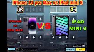 🥵IPHONE 14 PRO MAX VS 😱 IPAD MINI 6 PUBG MOBILE TEST GAMEPLAY WITH CHANNEL ME 🥵