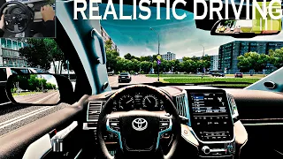 Realistic Driving with Toyota Land Cruiser 200 | Thrustmaster T300 RS GT Gameplay #ccd