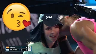 Australian Open 2020: Nadal hits ball girl, kisses her and gifts her his headband