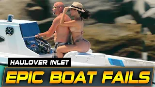 DANGER!! GIRL OVERBOARD AT HAULOVER INLET | TOP BOAT FAILS | Boat Zone